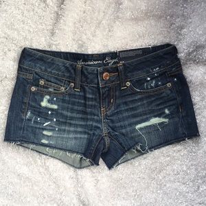 American Eagle Distressed Shortie Shorts size 00